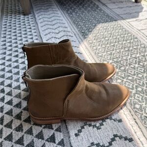 Free People Brown Leather Ankle Boots